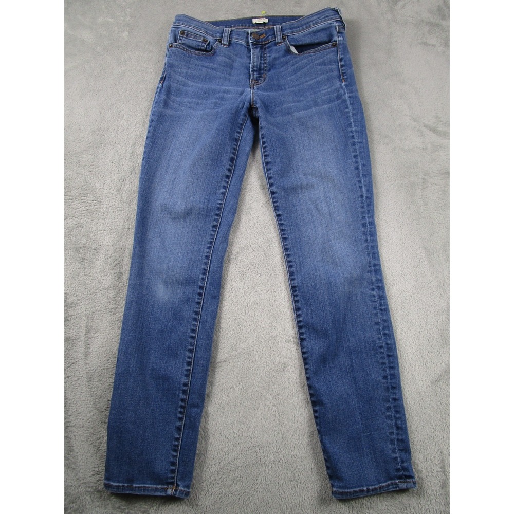 J Crew Jeans Womens 28 Blue‎ Denim Toothpick Skinny Pockets Preppy